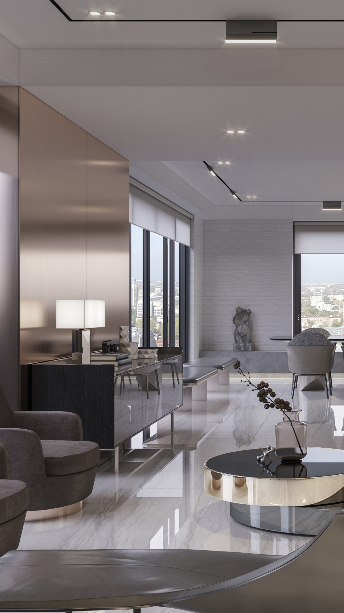 THIẾT KẾ NỘI THẤT SANG TRỌNG ĐẲNG CẤP PENTHOUSE